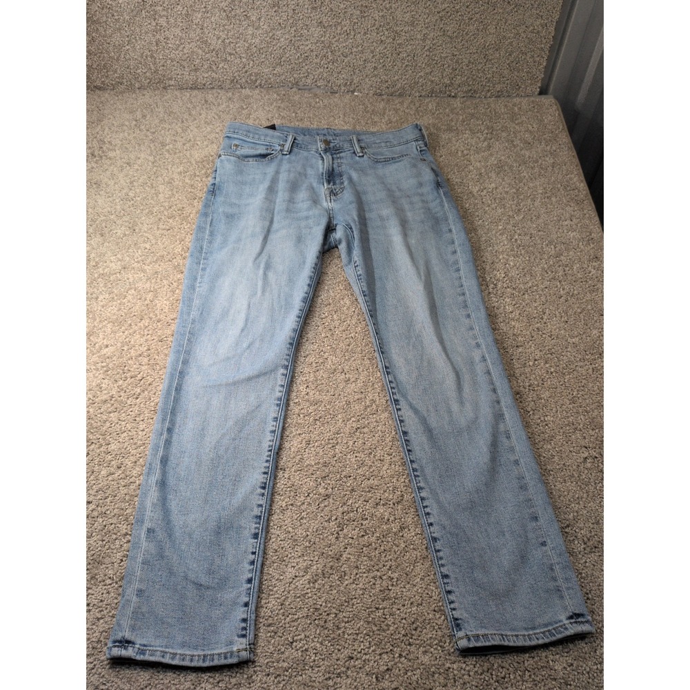 Abercrombie & Fitch Rustin Athletic Skinny Jeans Light Wash 32x30 Stretch Denim